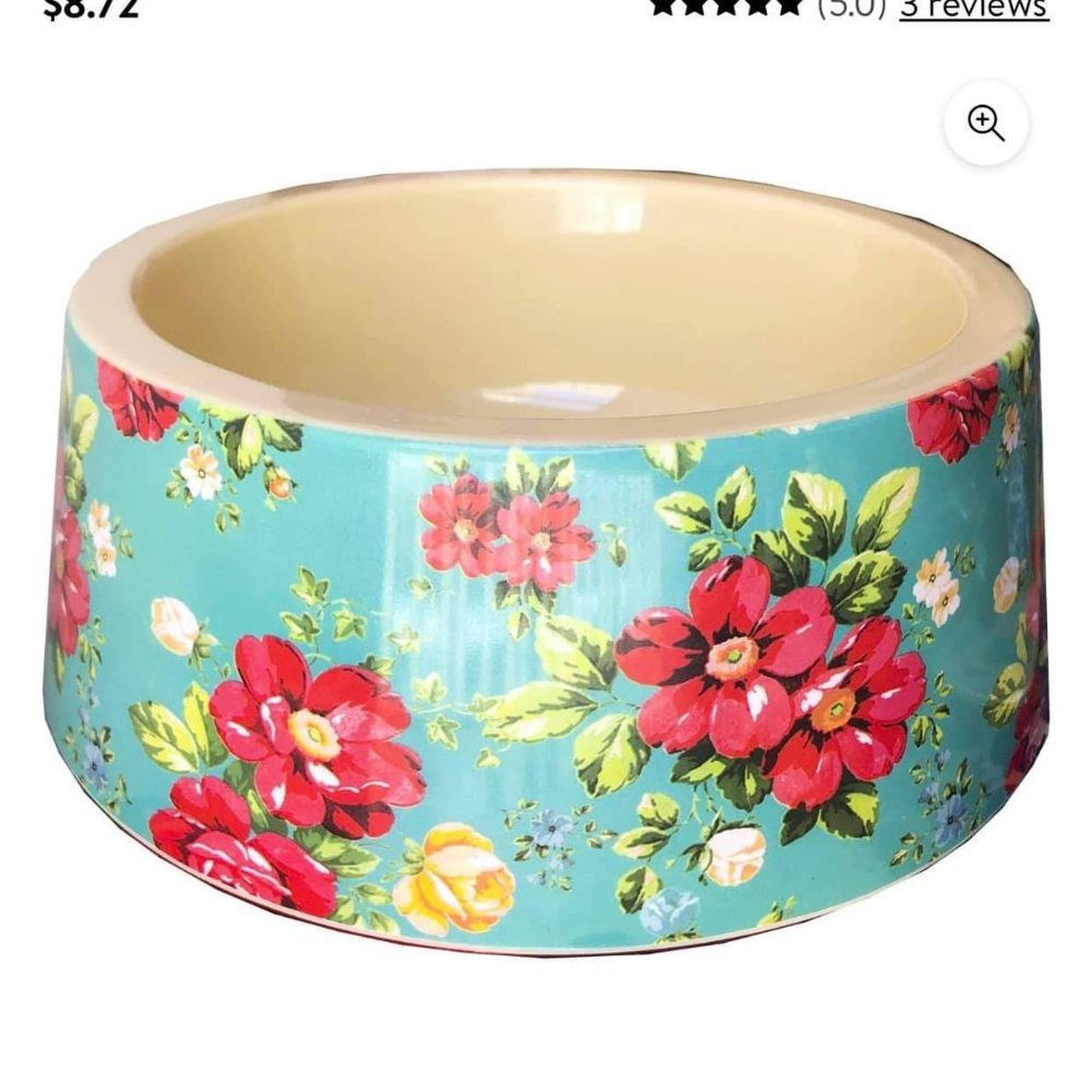 Pioneer woman dog bowls 2x